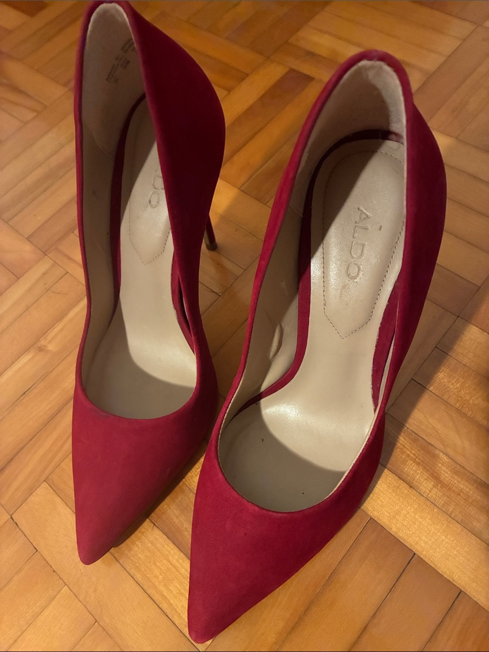 Red Pointed-Toe Women's Stiletto Pumps
